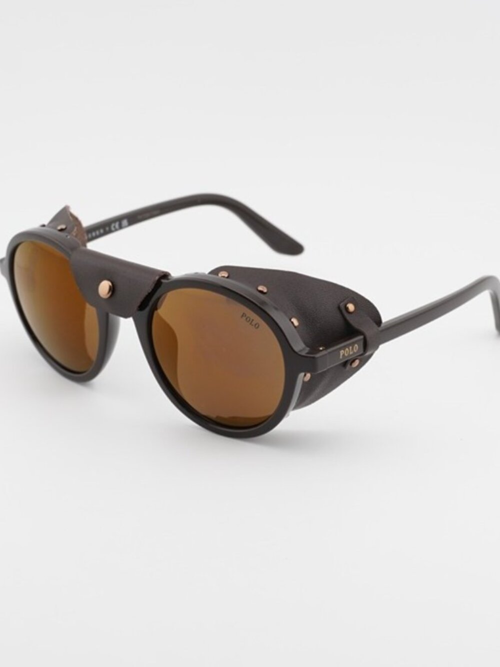 Polo Ralph Lauren PH4216QU 6219F9 Sunglasses Shiny Dark Brown Round Frame